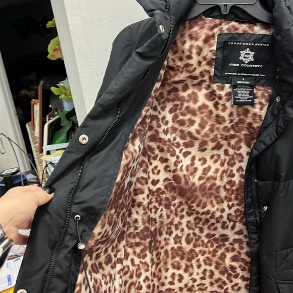 Free Country Women's Down Jacket Black Power Down Series Puffer Hooded - Picture 9 of 10